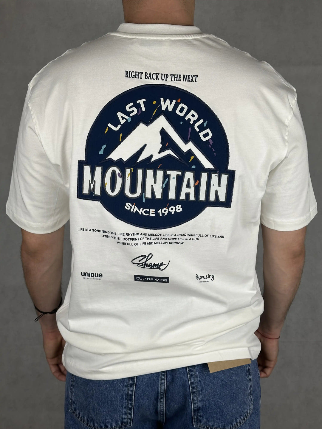 Мъжка тениска с бродерия "Mountain"