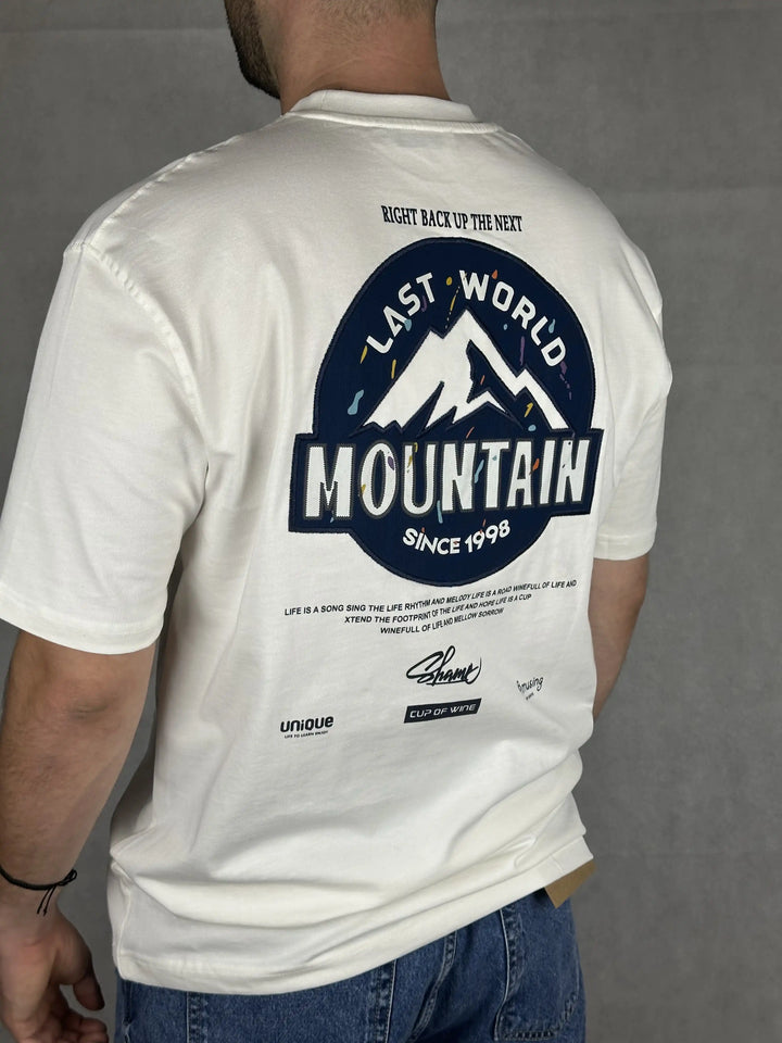 Мъжка тениска с бродерия "Mountain"