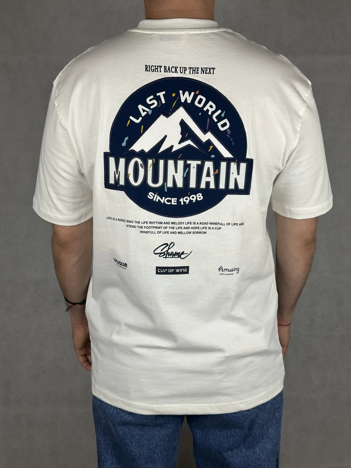 Мъжка тениска с бродерия "Mountain"